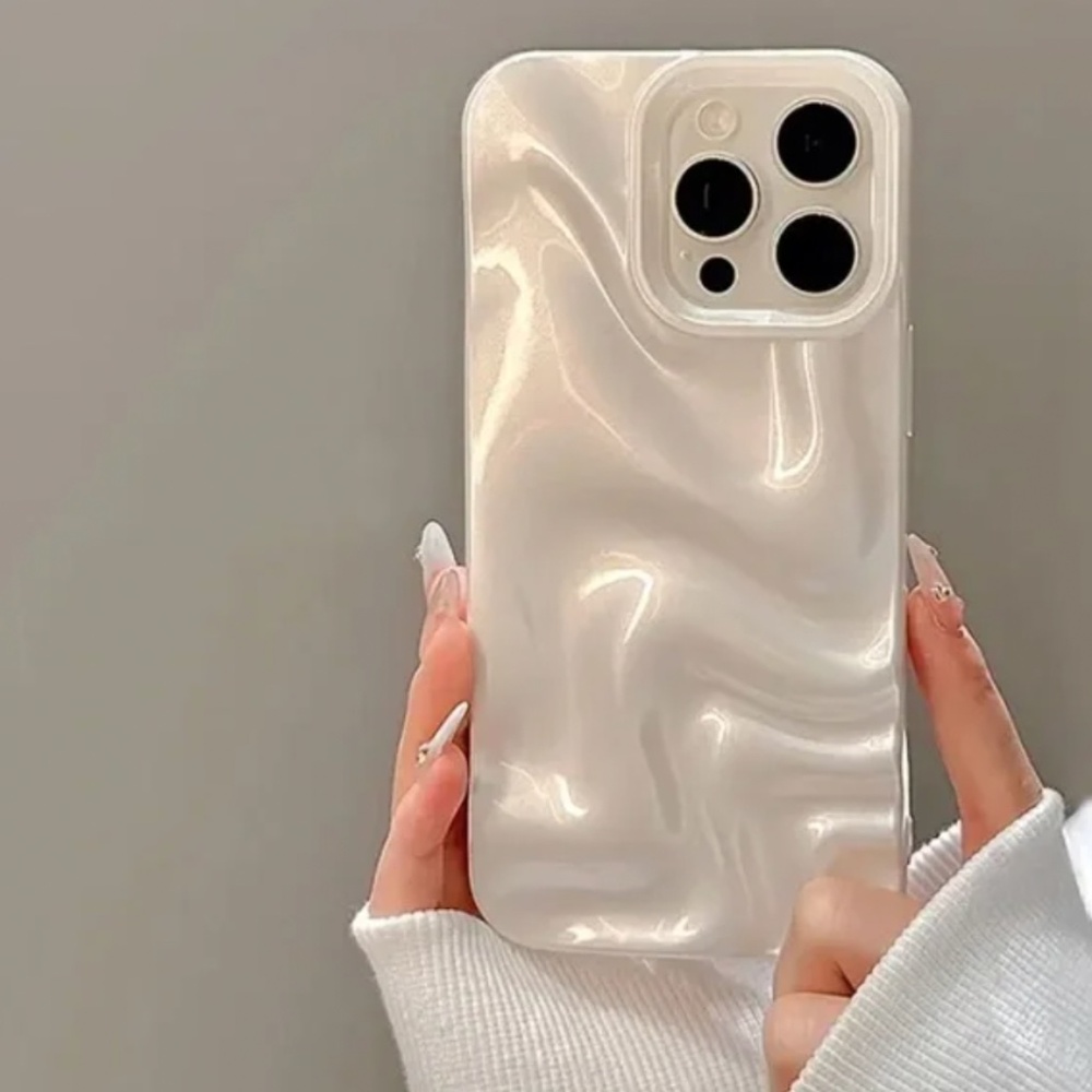 iPhone 13 White Swirl Phone Case